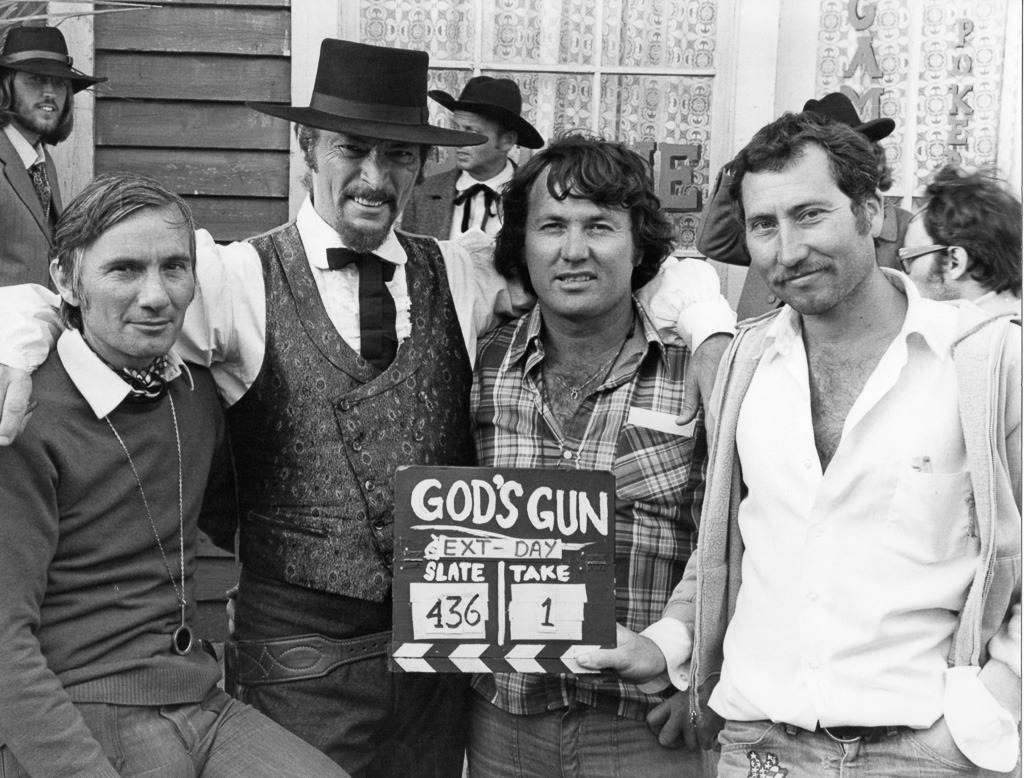 Sandro Mancori with Lee Van Cleef for GOD'S GUN