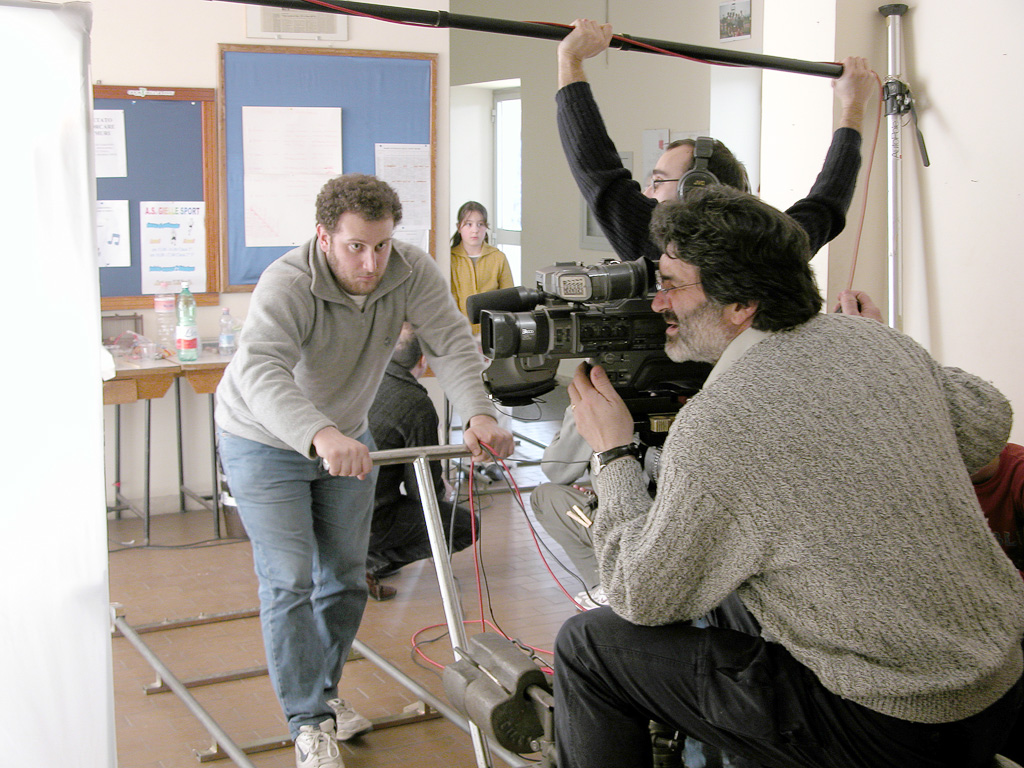 Enrico Idrofano while shoots for a documentary