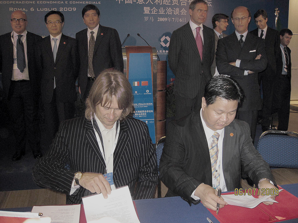 Forum Italia-Cina with Hu Jintao e Silvio Berlusconi